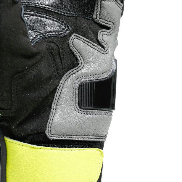 Dainese Carbon 3 Short Gloves - Black / Charcoal / Yellow