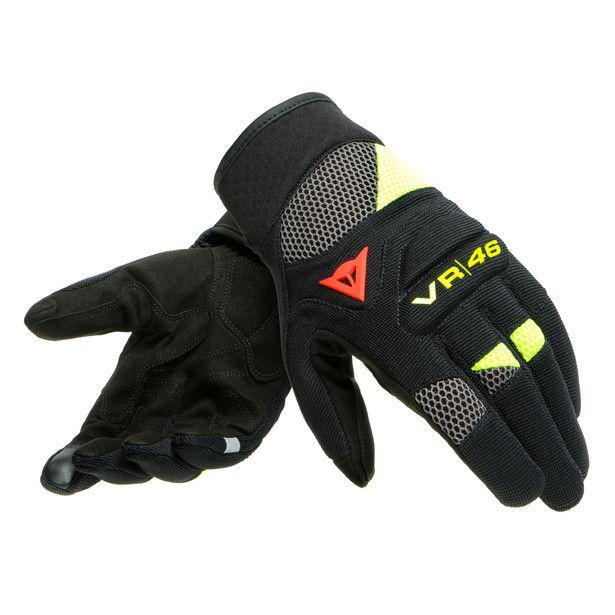 Dainese VR46 Curb Short Gloves - Black / Yellow