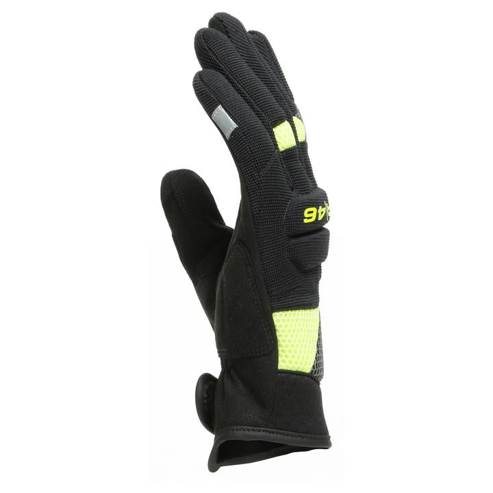 Dainese VR46 Curb Short Gloves - Black / Yellow