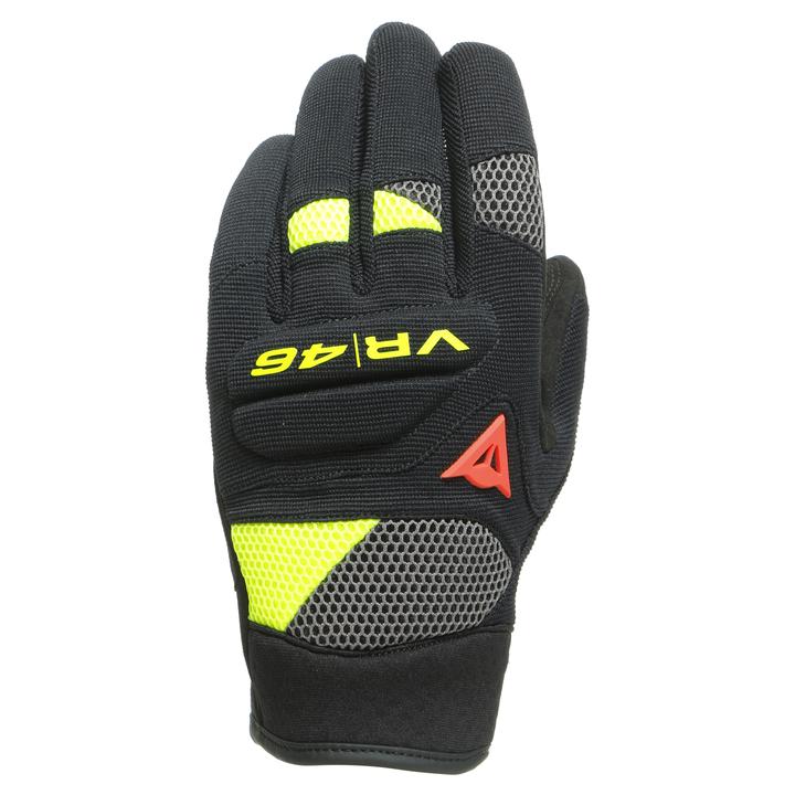 Dainese VR46 Curb Short Gloves - Black / Yellow