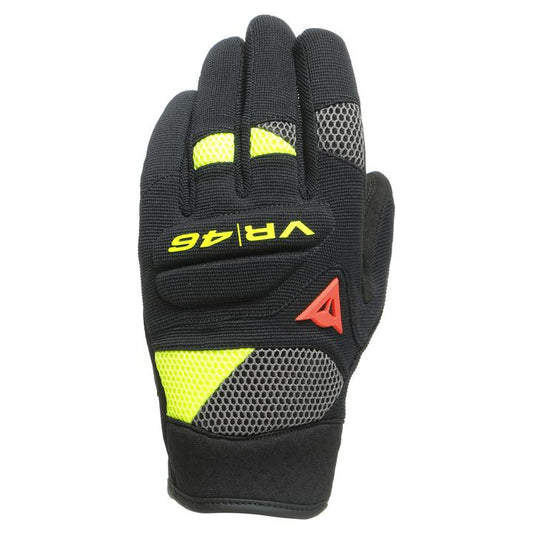 Dainese VR46 Curb Short Gloves - Black / Yellow