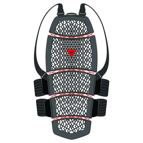 Dainese Armour Pro-Armour Back Protector Short -  Black / Red