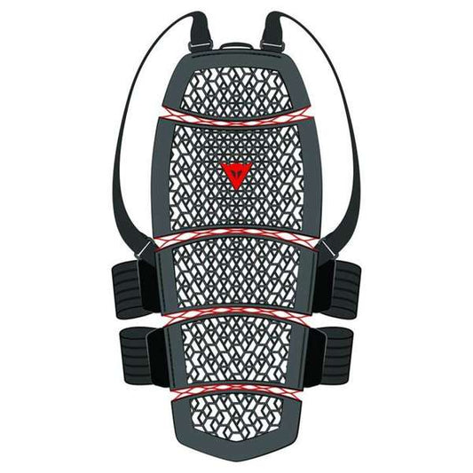 Dainese Armour Pro-Armour Back Protector Short -  Black / Red