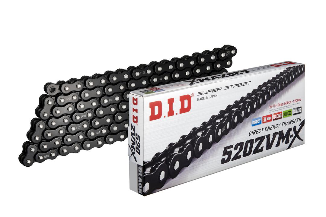 D.I.D Super Street X-Ring Drive Chain 520 ZVM-X 120L ZB - Black