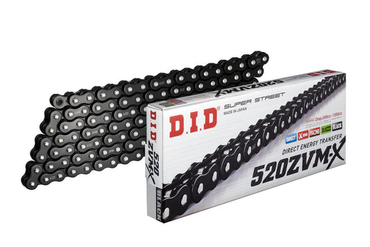D.I.D Super Street X-Ring Drive Chain 520 ZVM-X 120L ZB - Black