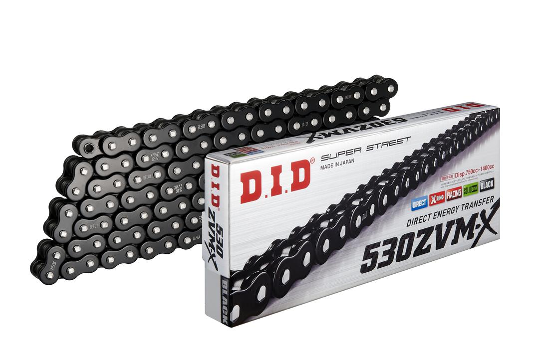 D.I.D Super Street X-Ring Drive Chain 530/50 ZVM-X 122L ZB - Black