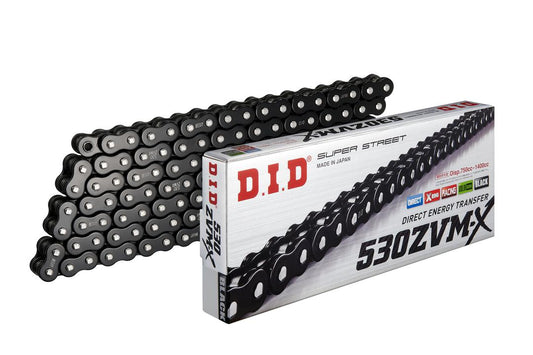 D.I.D Super Street X-Ring Drive Chain 530/50 ZVM-X 122L ZB - Black