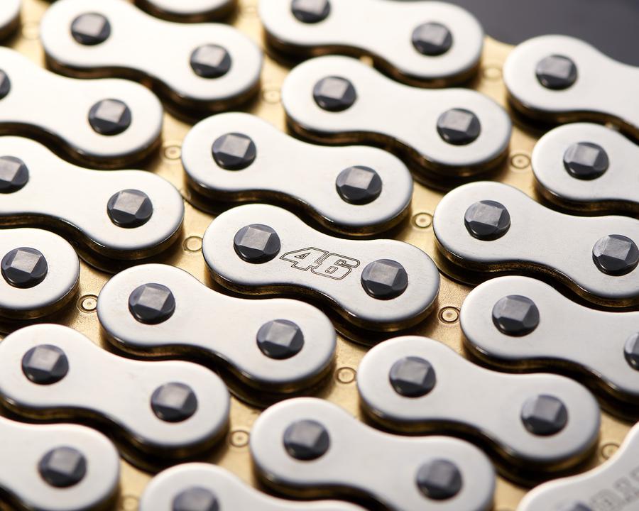 D.I.D VR46 525 120 Link Xring Chain Silver - Gold
