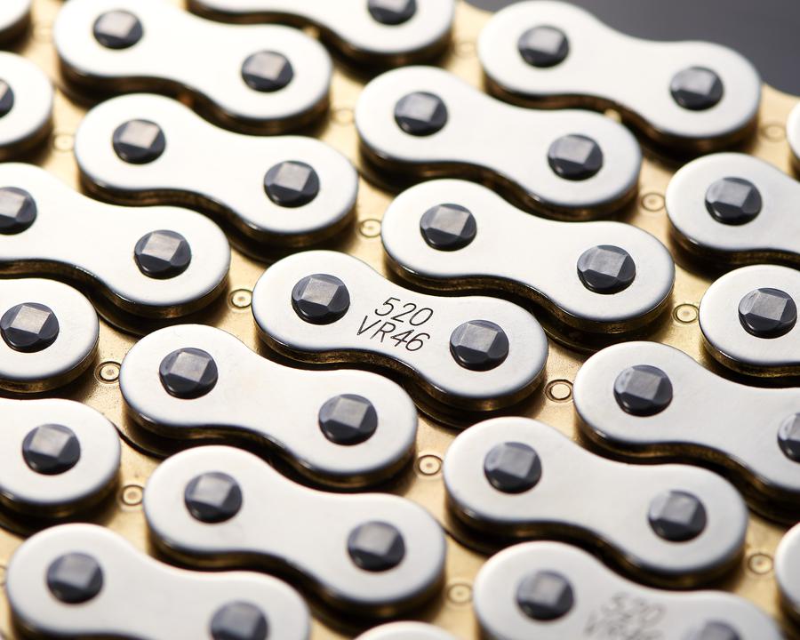 D.I.D VR46 525 120 Link Xring Chain Silver - Gold