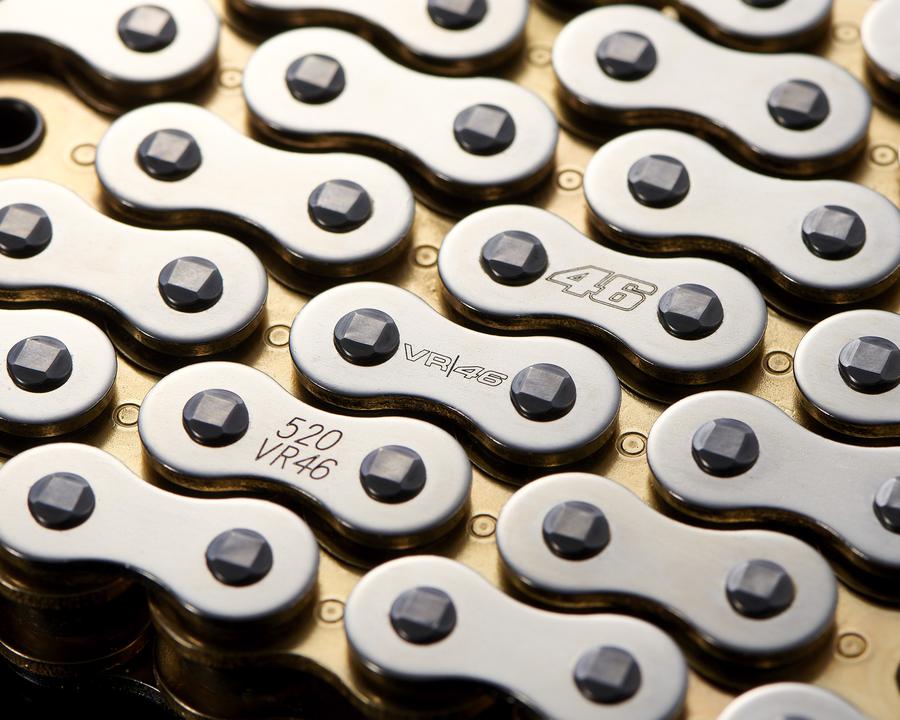 D.I.D VR46 525 120 Link Xring Chain Silver - Gold