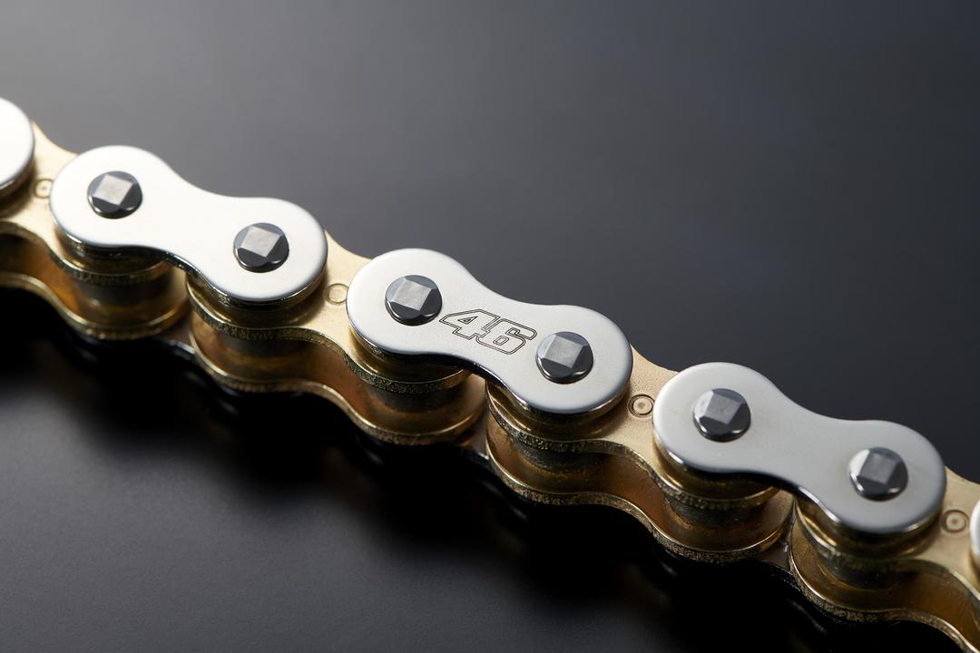 D.I.D VR46 525 120 Link Xring Chain Silver - Gold