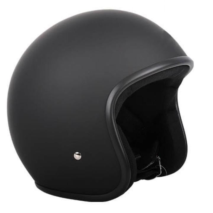 Dririder Base Open Face Helmet - Matt Black No Peak