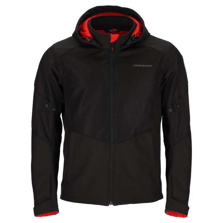 Dririder BLVD Air Soft Shell Hooded Jacket - Black