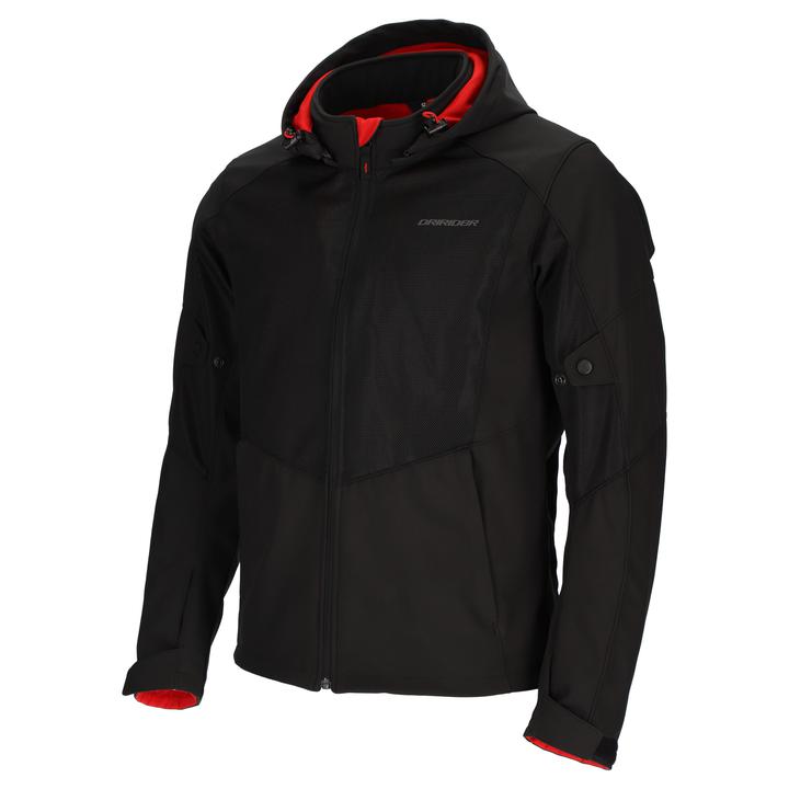 Dririder BLVD Air Soft Shell Hooded Jacket - Black