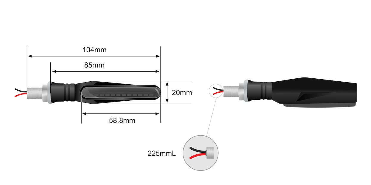 Stedi Dynamic Motorcycle LED Indicator Pair