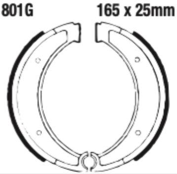 EBC Grooved Brake Shoe Set - 801G