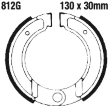 EBC Grooved Brake Shoe Set - 812G