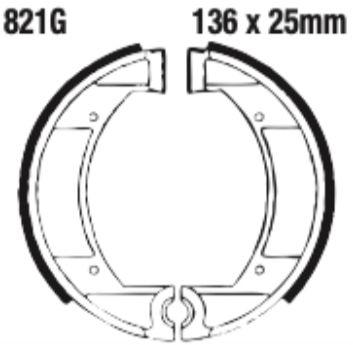 EBC Grooved Brake Shoe Set - 821G