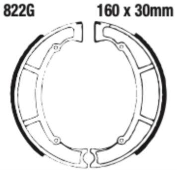 EBC Grooved Brake Shoe Set - 822G