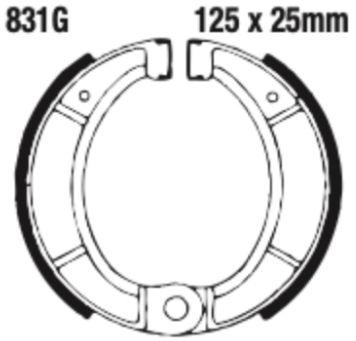 EBC Grooved Brake Shoe Set - 831G