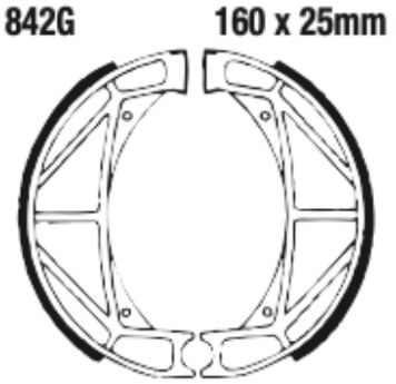 EBC Grooved Brake Shoe Set - 842G