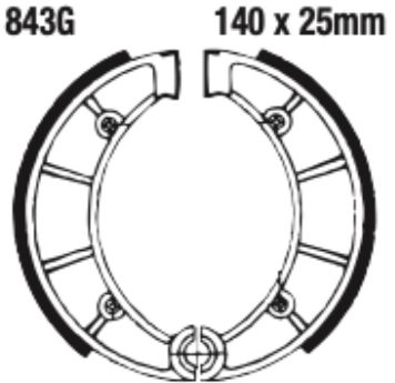 EBC Grooved Brake Shoe Set - 843G
