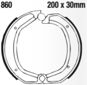 EBC Brake Shoe Set - 860