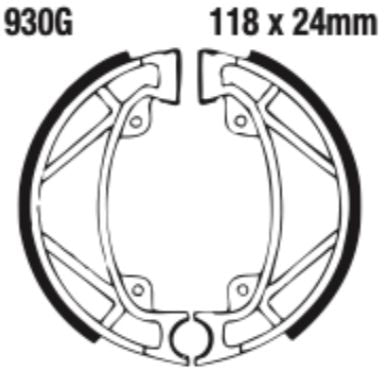 EBC Grooved Brake Shoe Set - 930G