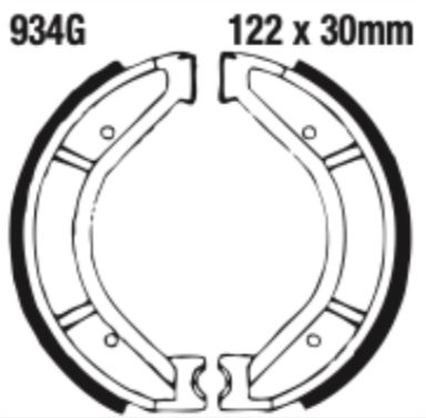 EBC Grooved Brake Shoe Set - 934G