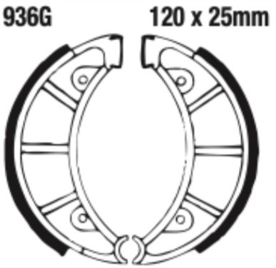 EBC Grooved Brake Shoe Set - 936G