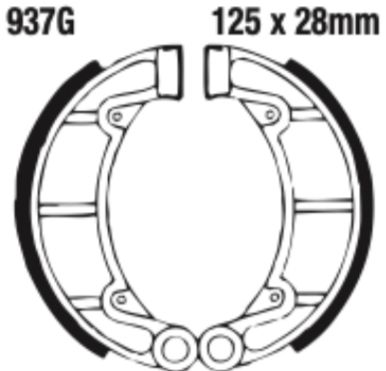 EBC Grooved Brake Shoe Set - 937G