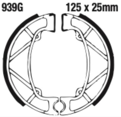 EBC Grooved Brake Shoe Set - 939G