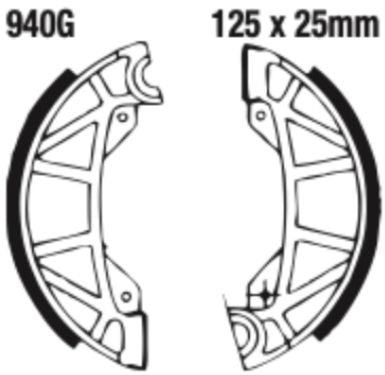 EBC Grooved Brake Shoe Set - 940G