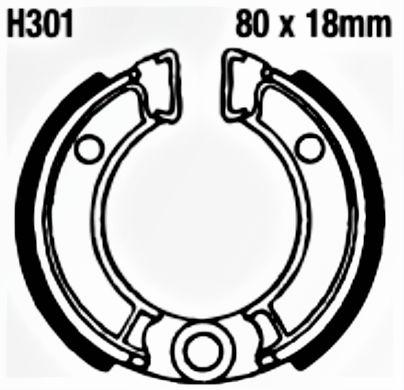 EBC Grooved Brake Shoe Set - H301