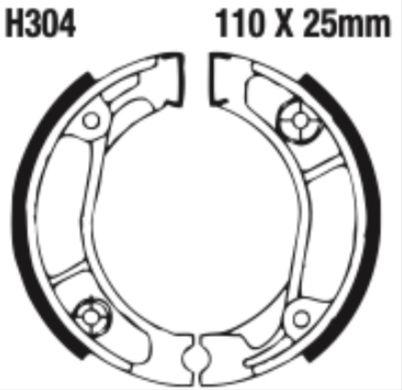 EBC Grooved Brake Shoe Set - H304G