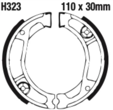 EBC Brake Shoe Set - H323
