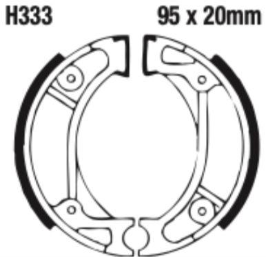 EBC Grooved Brake Shoe Set - H333G