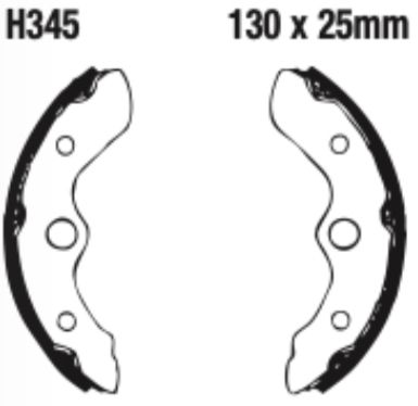 EBC Grooved Brake Shoe Set - H345G
