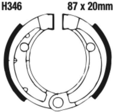 EBC Grooved Brake Shoe Set - H346G