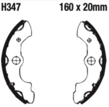 EBC Grooved Brake Shoe Set - H347G
