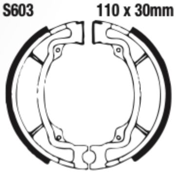 EBC Grooved Brake Shoe Set - S603G