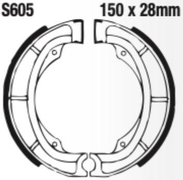 EBC Grooved Brake Shoe Set - S605G