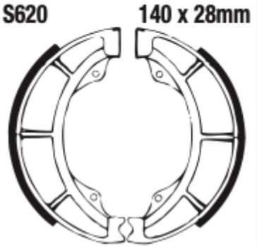 EBC Grooved Brake Shoe Set - S620G