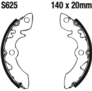 EBC Grooved Brake Shoe Set - S625G