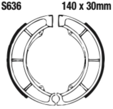 EBC Brake Shoe Set - S636