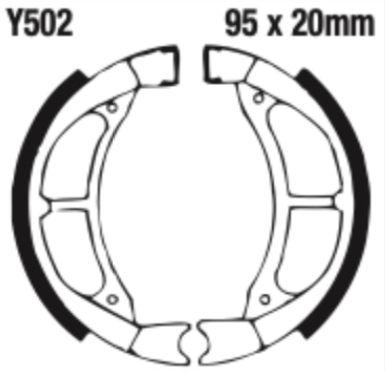 EBC Grooved Brake Shoe Set - Y502G