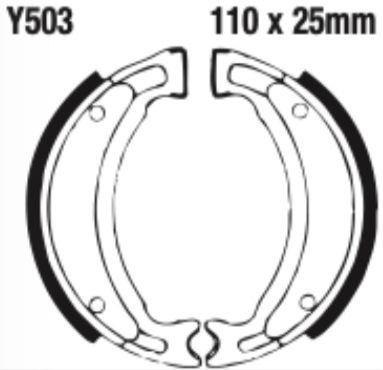 EBC Grooved Brake Shoe Set - Y503G