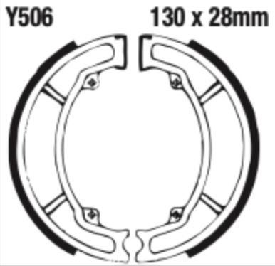 EBC Grooved Brake Shoe Set - Y506G
