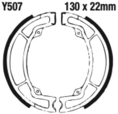 EBC Grooved Brake Shoe Set - Y507G