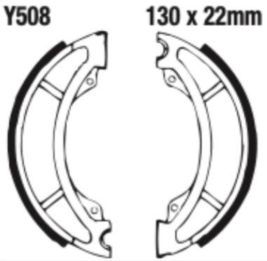 EBC Grooved Brake Shoe Set - Y508G